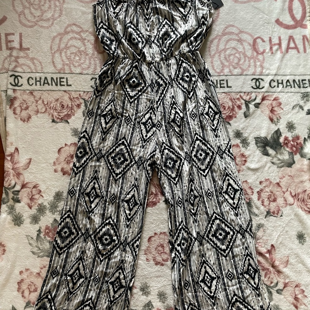 Cupshe Black and White Patterned Jumpsuit
